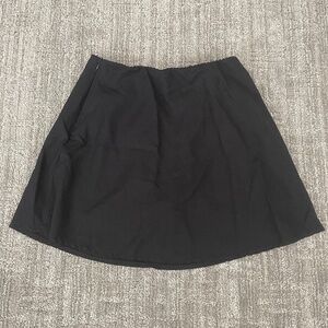 Linen Blend A-Line Skort
